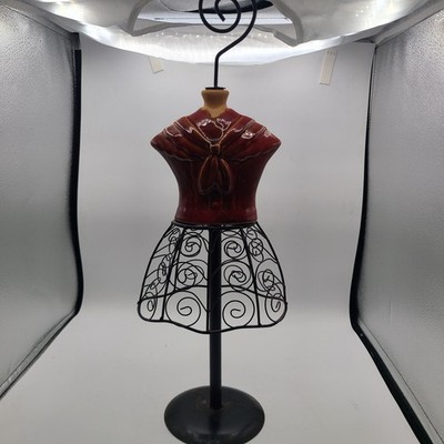 decorative metal dress form Vintage Wrought Iron Metal Wire Woman Dress Form Store Display Mannequin Fancy