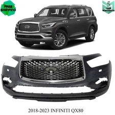 Front Bumper Cover Fascia & Grille Assembly For 2018-2023 INFINITI QX80