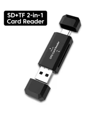 Type C SD TF Card Reader 2 in 1 USB 2.0 Card Reader for PC Laptop