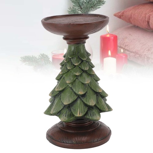 HG (S)Resin Candle Holder Vintage Home Decor Pillar Xmas Tree Candle Stand