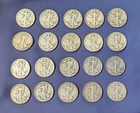 Lot of 20 1939-1943  50C Walking Liberty Half Dollars in circulated condition