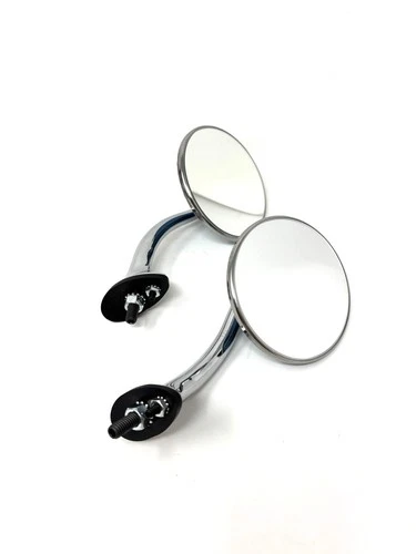 Swan Neck Rear View Mirrors 4" Stainless Steel Retro Classic Hot Rod Chevy Ford