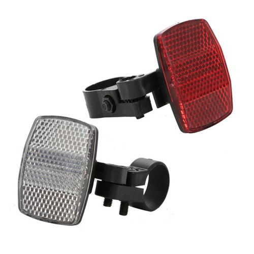 Road Bicycle Bike Reflective Tape Rear Reflector Warning Stickers Mount - Afbeelding 4 van 11