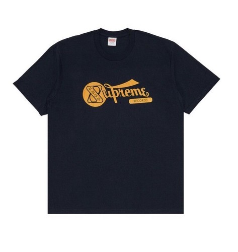 Size: XL :- Supreme “Records” Tee  T-shirt / Navy  (SS24) - Foto 1 di 8