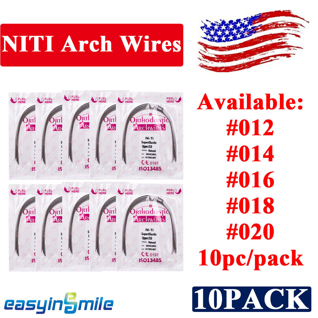 Orthodontic NITI Arch Wires Dental Braces Teeth Wire 012/014 Orthodontic NITI Arch Wires Dental Braces Teeth Wire 012/014