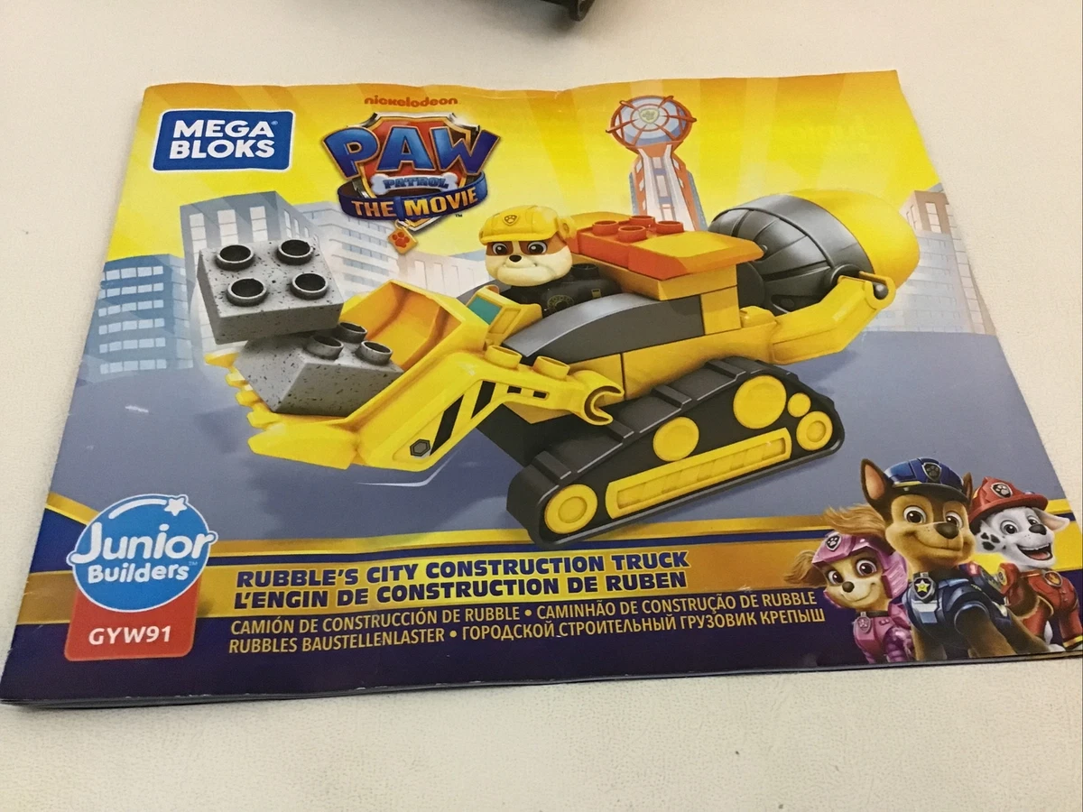 Mega Bloks Paw Patrol The Movie Rubbles Construction Chase Police 2 Sets Figures