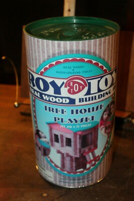 Roy Toy Ideal Real Wood Building Set 54 pieces 2005
