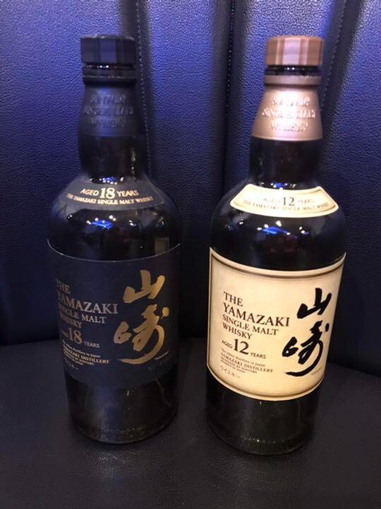 SUNTORY YAMAZAKI WHISKY 18 & 12 Years Empty Bottle 700ml Set of 2