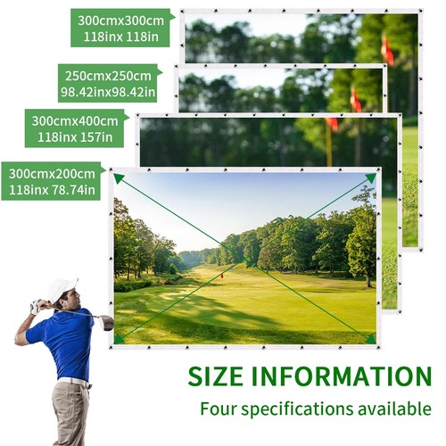 Golf Impact Screen - Silent HD, Tear-Resistant, Indoor & Outdoor Swing Training - Picture 2 of 16