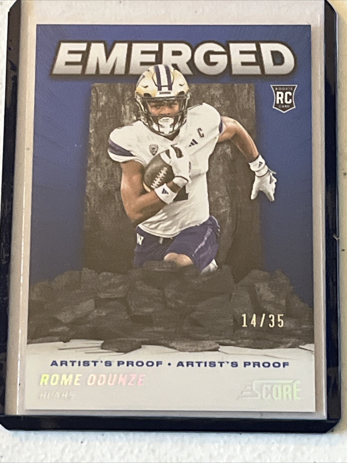Rome Odunze Panini Score Emerged #EMROE Artists Proof