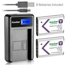 NP-BY1 EN-EL11 LI-60B Battery  LCD Slim Charger for Nikon Coolpix S550 S560