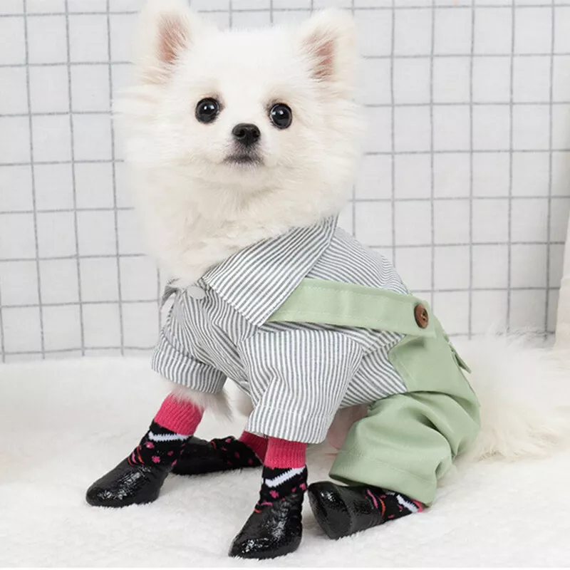4pcs Set Dog Rain Boots Waterproof Non Slip Socks Paw Protection
