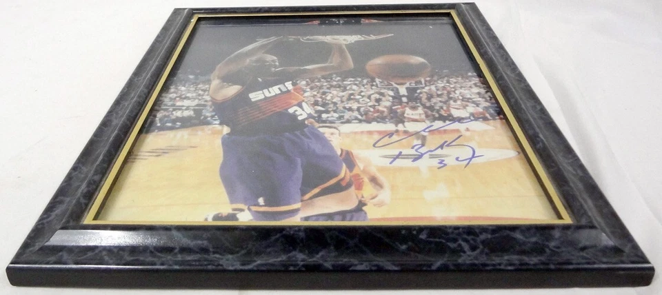 NBA Phoenix Suns #34 Charles Barkley Firmado Autografiado ¡Fotografía Enmarcada! Foto 3 de 4