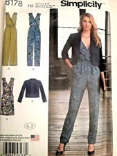 Romper Jumpsuit Skirt Jacket 6-14 Simplicity 8178 Sewing Pattern Sleeveless UC