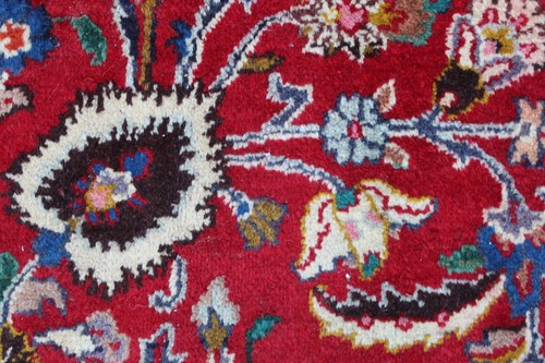 Vintage Worn Hand Made Traditional Oriental Wool Red Blue Carpet 389x291cm - Picture 14 of 20
