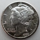 1926 Mercury Dime AU