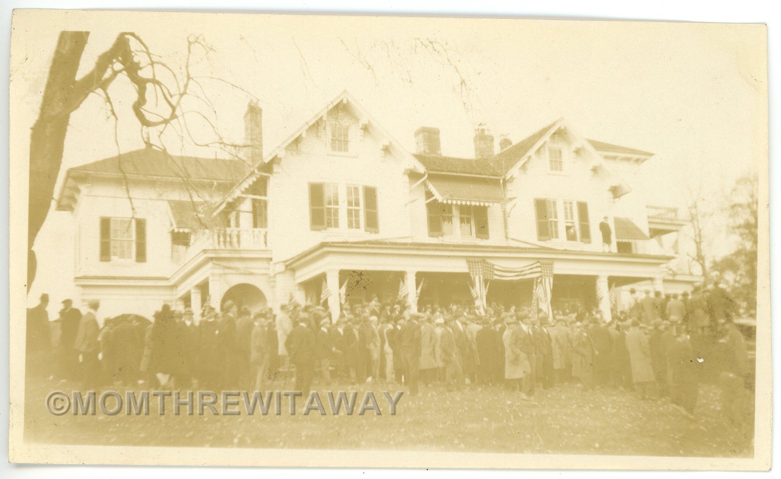 1930 PHOTO Maryland MD Cockeysville Bonnie Blink Farm Masonic Husking