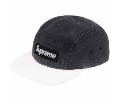 SUPREME SS24 PIGMENT 2-TONE CAMP CAP BLACK WHITE | eBay