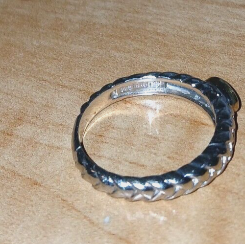 Alwand Vahan 14k Gold Sterling Silver Blue Topaz Ring Woven Band - Picture 7 of 7