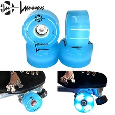 Luminous Patins à Roulettes Quad LED Roues Roulettes (4Stück) 62mm 85a Bleu