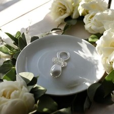 20 Pcs Clear Pacifier Hand Blown Glass Gender Reveal, Baby Shower Party Favor