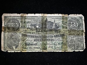 1912 Fac-simile Ten Confederate Note Souvenir Antique - Nt1564