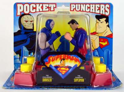 POCKET PUNCHERS - SUPERMAN VS. DARKSEID - MB 1996 - factory sealed