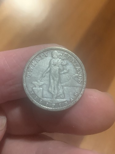 1928-M US Philippines 20 Centavos Silver Mule Circulated KM174 Mintage: 100K - Picture 2 of 2