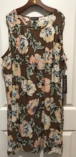 LUXOLOGY Women’s Floral Pattern Sleeveless Stretch Dress Size 20 New With Tags
