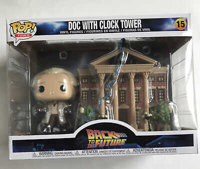 Funko POP! Town - Back to the Future - Doc with Clock Tower #15 NIB Ships Fast | eBay