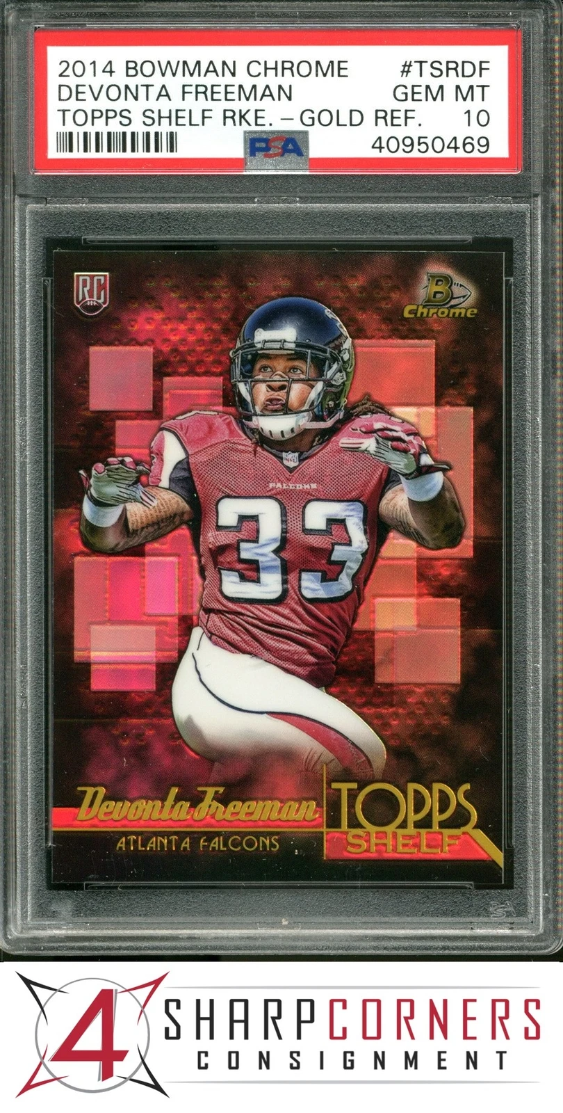Devonta Freeman Bowman Chrome Topps Shelf Rookie #TSRDF Gold Refractor