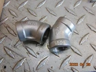 (1) 1/2" 150 Threaded (NPT) 45° Elbow 304 Stainless Steel Pipe Fitting **ONE**