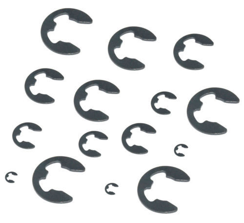 External Retaining Ring E-Clip Assortment Set Pack of 120-piece Spring Steel - Picture 2 of 4