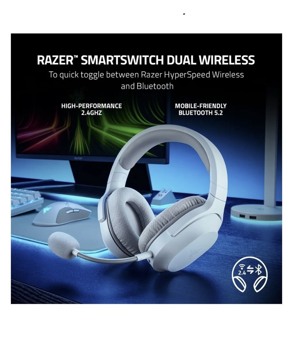 Razer Barracuda X Wireless Gaming Headset - Mercury White