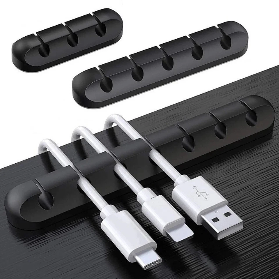 Magnetic Cable Clip Organizer Wire Cord Management Desktop Winder Line Holder - Image 4 of 4