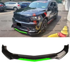 For Dodge Durango Universal Front Bumper Lip Spoiler Splitter Gloss Black Green