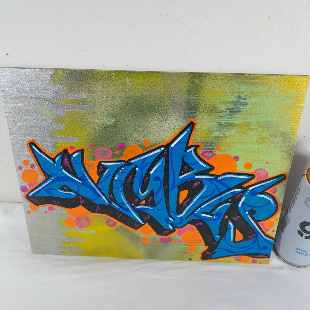 14x11 Canvas Panel Acrylic Painting One Of A Kind Graffiti