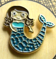 Mermaid Enamel Pin Flair Pin Pals Hat Bag Lapel