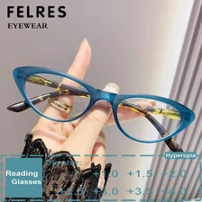 Women Cat Eye Anti Blue Light Reading Glasses Fashion Presbyopic Glasses Readers