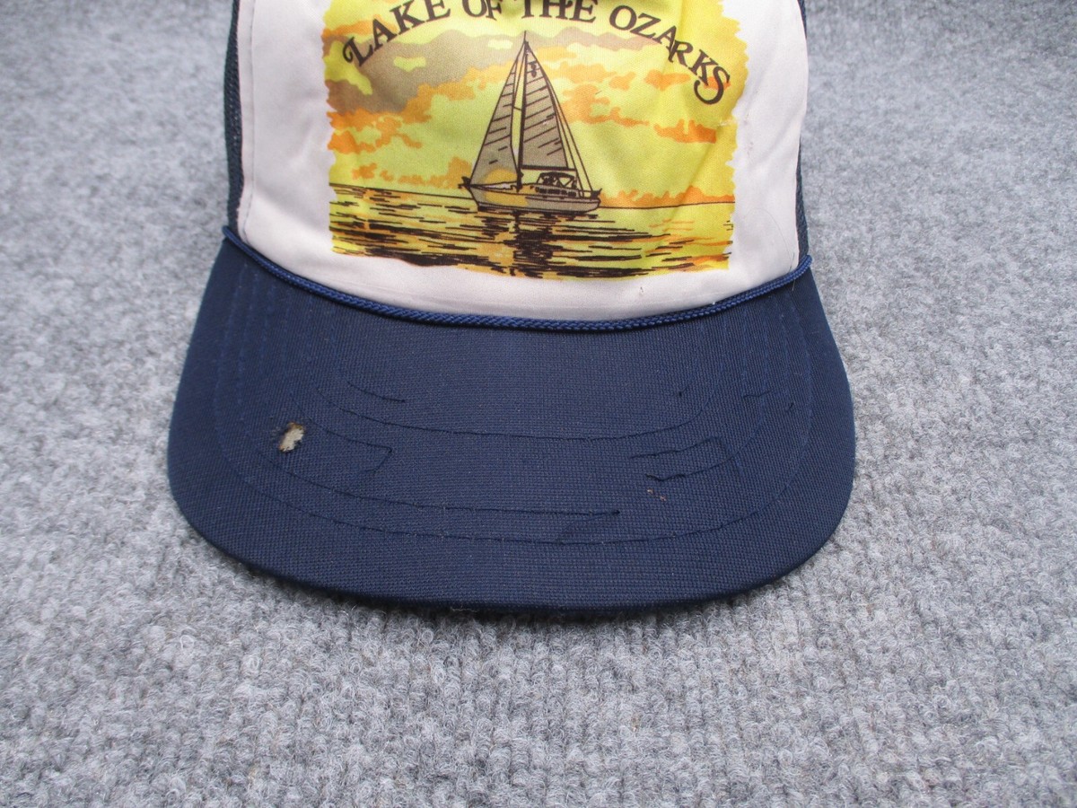 Lake of the Ozarks Trucker Hat Cap Blue White Snap Back