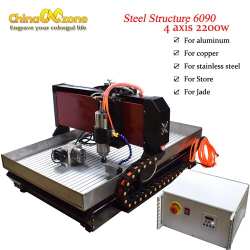 6090 4axis CNC Engraver Machine 2200W Wood Metal Steel Cutting Milling Machine - Picture 2 of 13