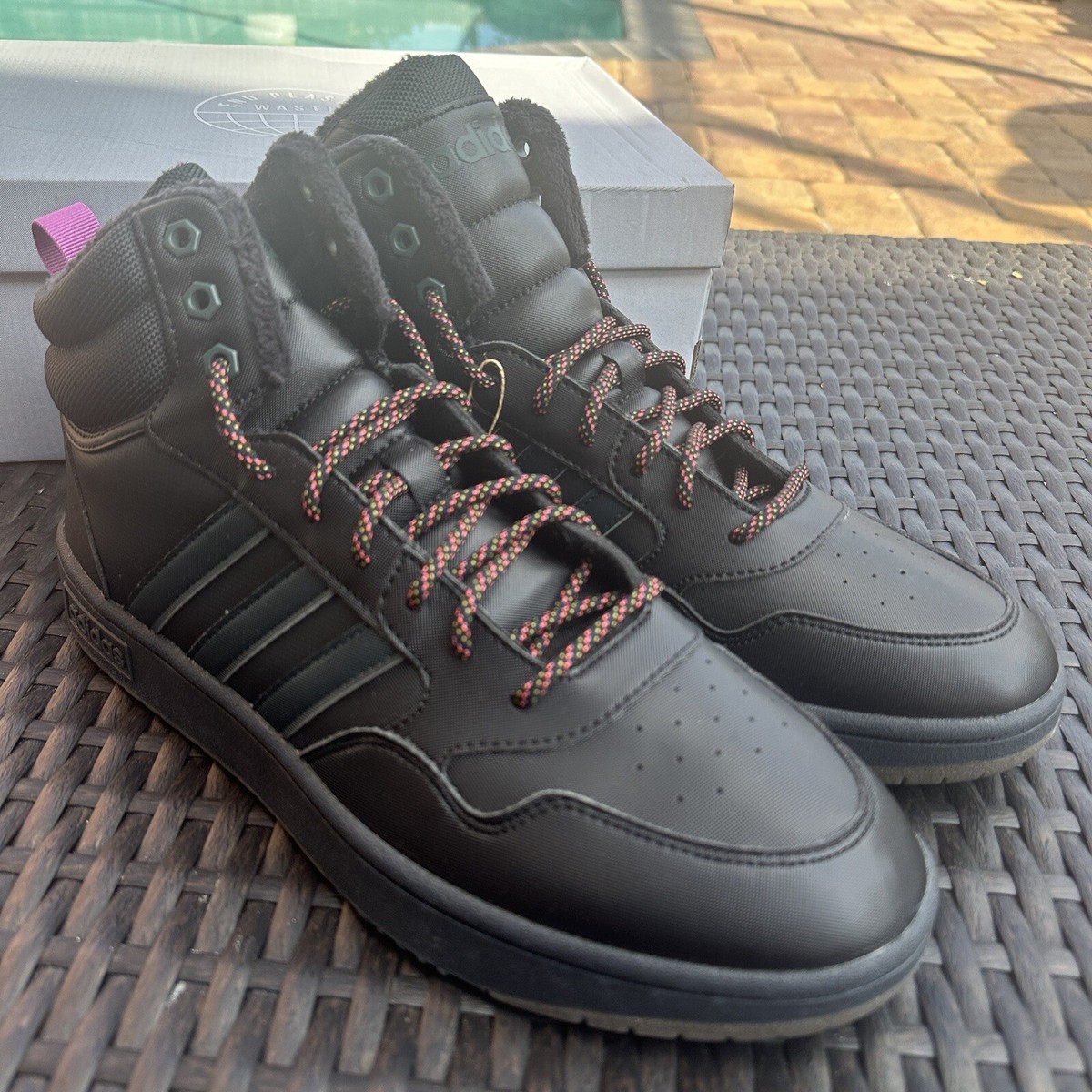 Adidas Hoops 3.0 Winter Mid Black Shadow Green Gum Men's Adidas Hoops 3.0 Winter Mid Black Shadow Green Gum Men's