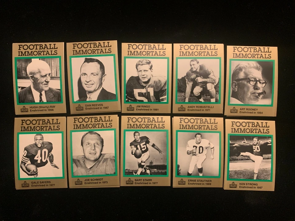 1985-88 Football Immortals Hall of Fame Green Border singles - choose from list - Image 3 of 4