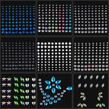 Eye Gems Self Adhesive Rhinestone Stickers Face Jewels Face Gems Press on Tattoo