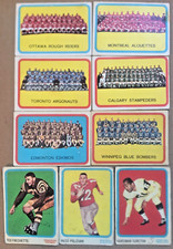 1963 Topps Lot of 9 CFL Football cards, including 6 of the 9 Team Photo cards