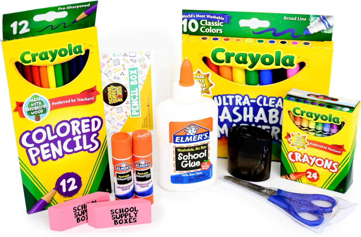 Back to School Essentials Supplies Kit Bundle K-8-20 Piece First