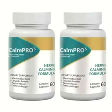 2-Pack CalmPro 5 Nerve Calming Support Formula Calm Pro 5 - 120 Capsules