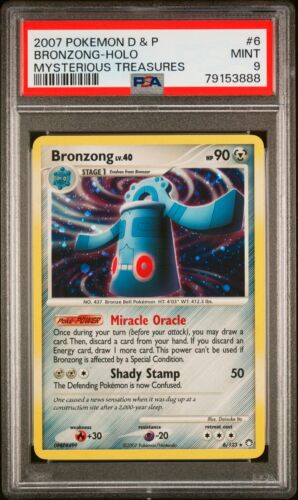 PSA 9 MINT 2007 Pokemon D&P Mysterious Treasures Bronzong Holo 6  - Picture 1 of 2