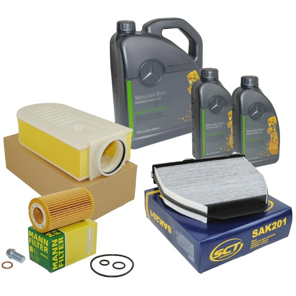 Servicekit Mercedes C- E-KLASSE W S 204 212 mit 7L Original MB 229.51 5W30 - Bild 1 von 1