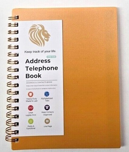 Address/Telephone - Spiral with alphabetic tabs 4-3/4in x 6-1/8in - select color - Picture 24 of 31